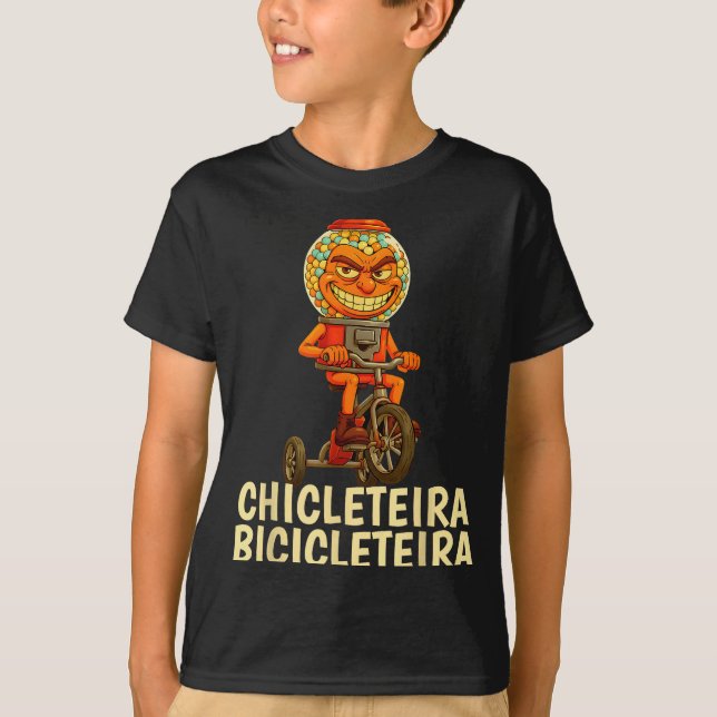 Camiseta Funny Italian Brainrot Kids Meme Chicleteira Bicic (Anverso)