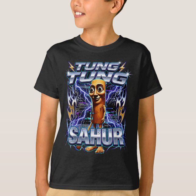 Camiseta Funny Italian Brainrot Tung Tung Tung Sahur  (Anverso)