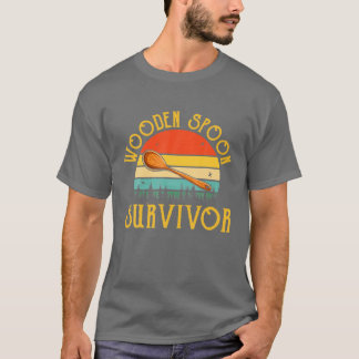Camiseta Funny Italiana Gusano Sobreviviente de Cucharas de