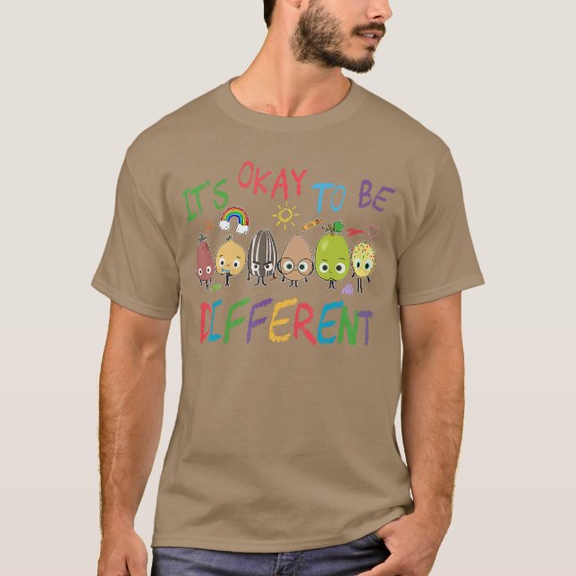 Camiseta Funny Its Ok to Be Different Appleeacher Autism Aw (Anverso)