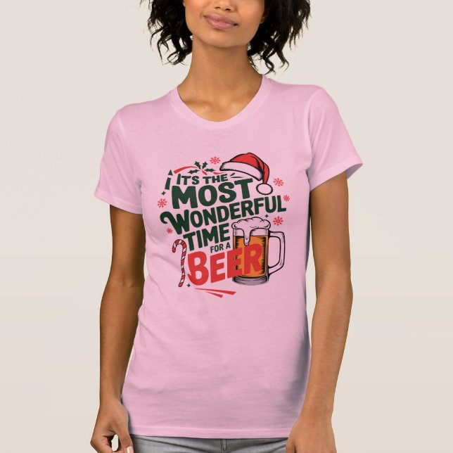 Camiseta Funny "It's the Most Wonderful Time for a Beer" T- (Anverso)