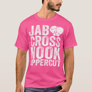 Camiseta Funny Jab Cross Hook Uppercut Boxer Workout Kickbo