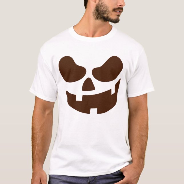 Camiseta Funny Jack-o'-Lantern Face Halloween T-Shirt (Anverso)