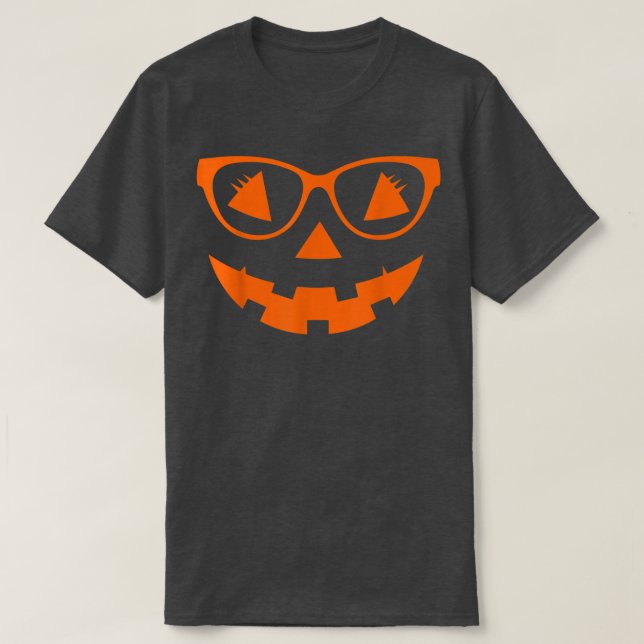 Camiseta Funny Jack O Lantern Face Pumpkin Halloween Costum (Diseño del anverso)