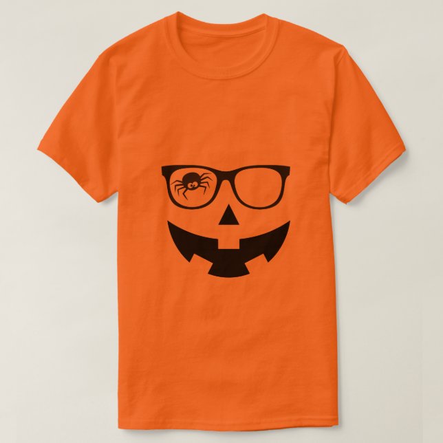 Camiseta Funny Jack O Lantern Sungafas de calabaza Spooky S (Diseño del anverso)