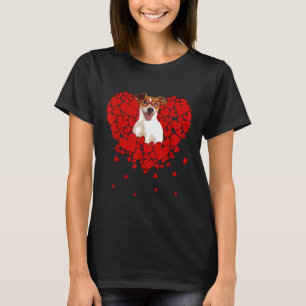Camiseta Funny Jack Russell Terrier Dog Tee Heart Valentine