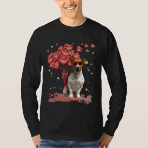 Camiseta Funny Jack Russell Terrier Heart Día de San Valent