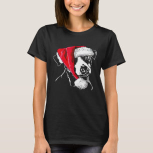 Camiseta Funny Jack Russell Terrier Santa Navidades mamá pe
