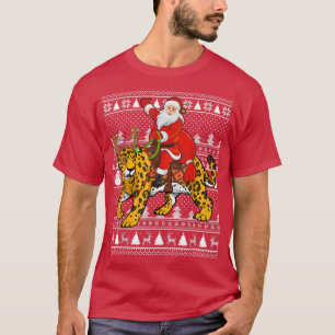 Camiseta Funny Jaguar Lover Santa Riding Jaguar Ugly Christ