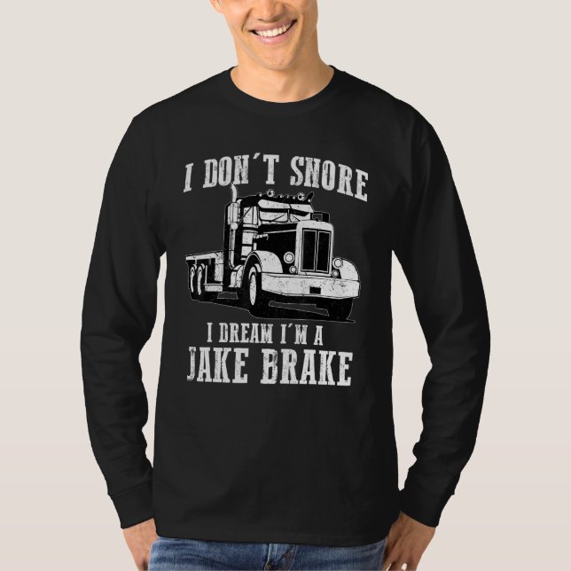 Camiseta Funny Jake Brake Trucker Para Hombres Mujeres (Anverso)