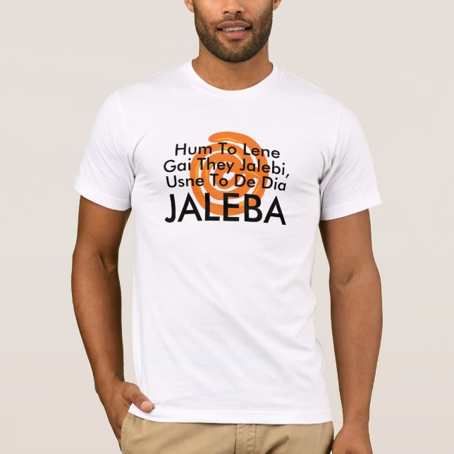 Camiseta Funny Jalebi Pun Tee, gracioso humor de comida ind (Anverso)