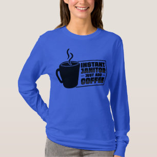 Camiseta Funny Janitor Cleaning Custodian Café Lover
