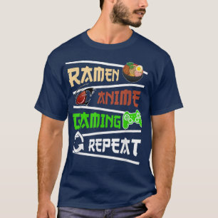 Camiseta Funny Japanese Manga Anime Gaming Anime Ramen Game
