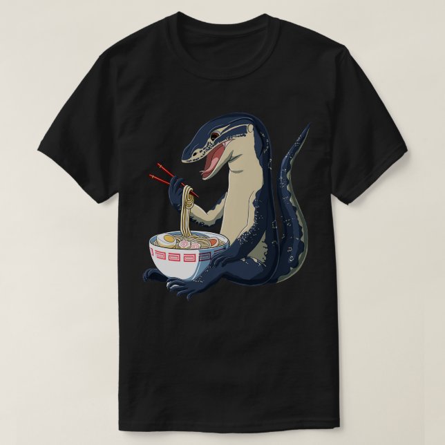 Camiseta Funny japonesa Kawaii Ramen Monitor Lizard Pullove (Diseño del anverso)