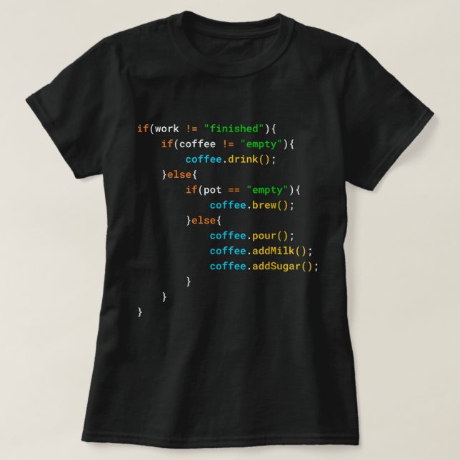 Camiseta Funny Java Programmer Coffee Coding Gift For Coder (Diseño del anverso)