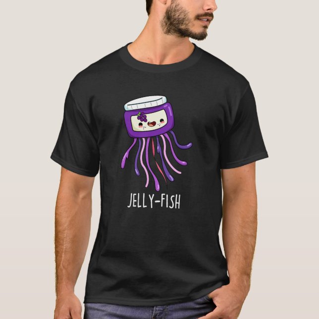 Camiseta Funny Jelly Jar Jar Pun Dark BG (Anverso)