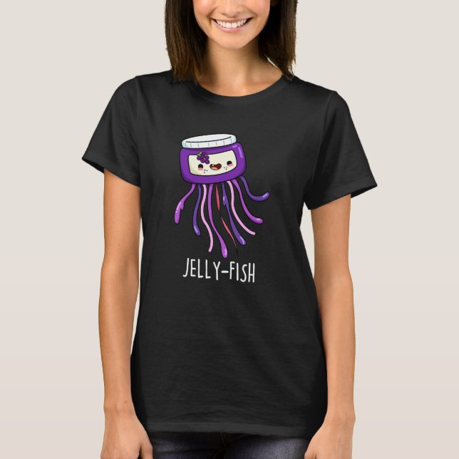 Camiseta Funny Jelly Jar Jar Pun Dark BG (Anverso)