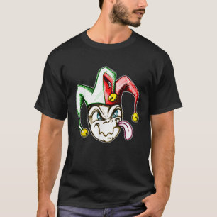 Camiseta Funny Jester Clown Gorra con Bells Fool Joker Medi