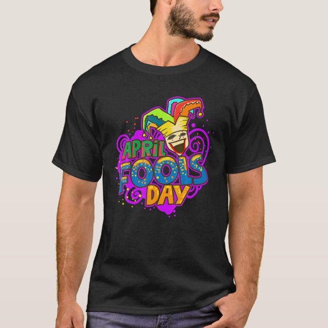 Camiseta Funny Jester Happy April Fool's Day, Jokes Pranks (Anverso)