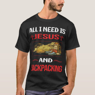Camiseta Funny Jesus Backpacking Backpack Backpacker mochil