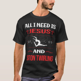 Camiseta Funny Jesus Baton Twirling Twirl Twirler