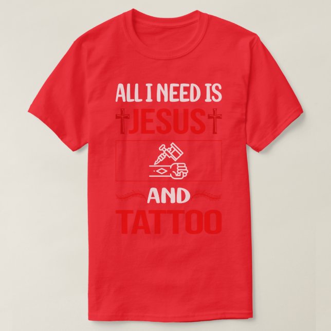 Camiseta Funny Jesus Tattoo  (Diseño del anverso)
