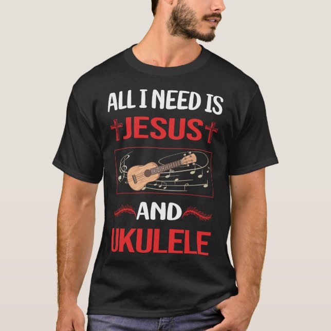 Camiseta Funny Jesus Ukulele (Anverso)