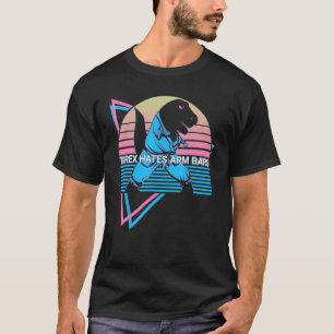 Camiseta Funny Jiu Jitsu BJJ Retro T-Rex odia las barras de