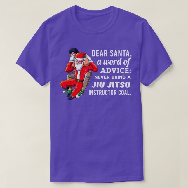 Camiseta Funny Jiu Jitsu Instructor Navidades MMA Navidades (Diseño del anverso)