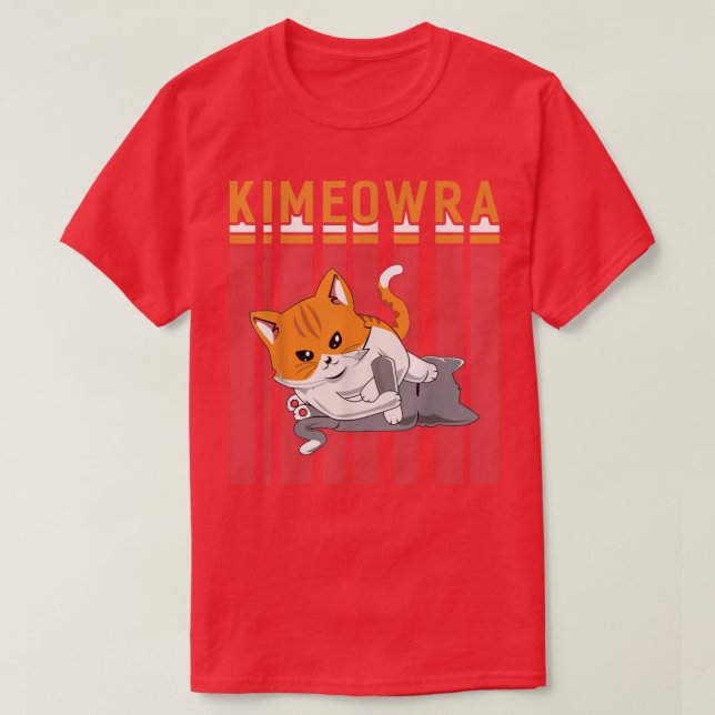 Camiseta Funny Jiu Jitsu Kimura Kimeowra Cat (Diseño del anverso)