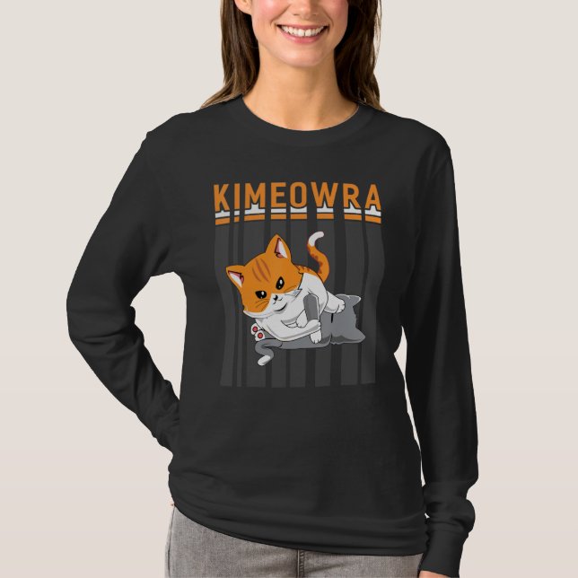 Camiseta Funny Jiu Jitsu Kimura Kimeowra Cat (Anverso)