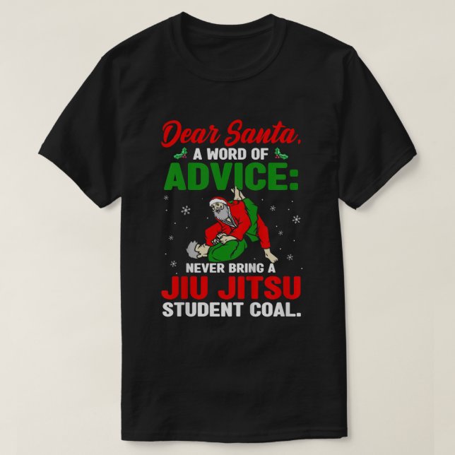 Camiseta Funny Jiu Jitsu Navidades Bjj Santa Claus Jiujitsu (Diseño del anverso)