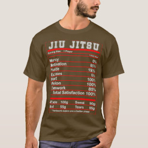 Camiseta Funny Jiu Jitsu Nutrición Hechos Esfuerzo De Comba