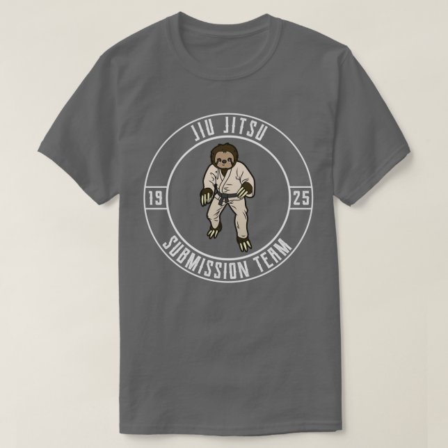Camiseta Funny Jiu Jitsu Sloth Team BJJ and Grappling (Diseño del anverso)