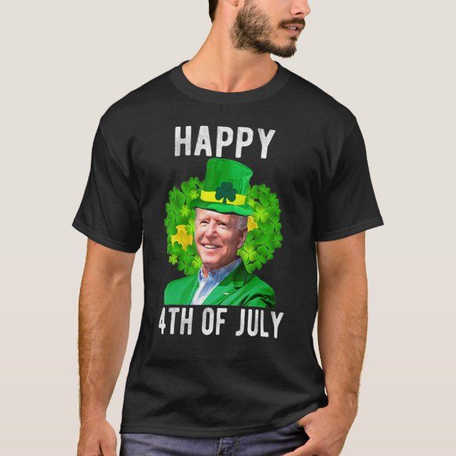Camiseta Funny Joe Bi Den Happy St Patrick's Day 4th Of Jul (Anverso)