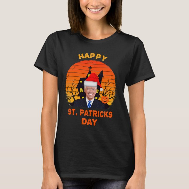 Camiseta Funny Joe Biden St Patrick Navidades Joe Biden Hal (Anverso)