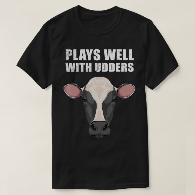 Camiseta Funny Juega Bien Con El Regalo De Vacas Guay Para  (Diseño del anverso)