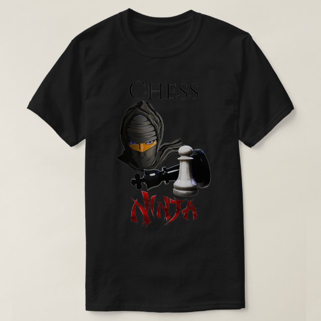 Camiseta Funny jugador de ajedrez Ninja Chess (Diseño del anverso)