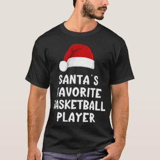 Camiseta Funny Jugador De Baloncesto Favorito De navidades 