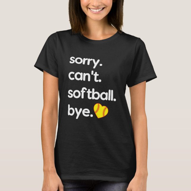 Camiseta Funny jugador de Softball (Anverso)