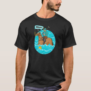 Camiseta Funny jugadora de waterpolo en caballo jugando a l