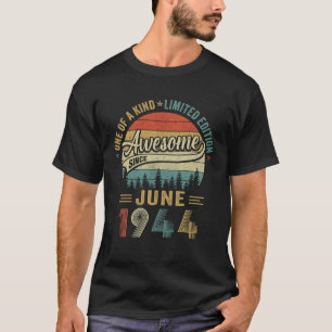 Camiseta Funny June 1944 Decoraciones de cumpleaños 80 anti