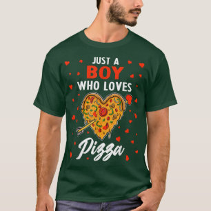 Camiseta Funny Just A Boy Who Loves Pizza Design Cute Pizza