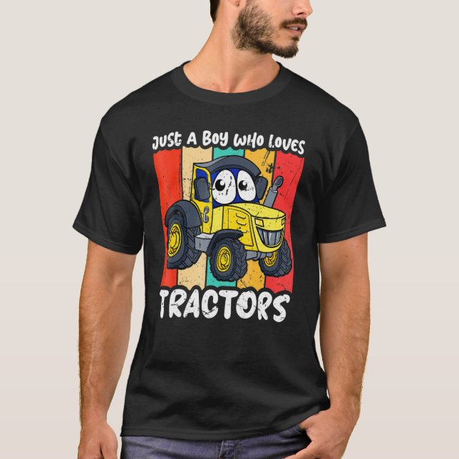 Camiseta Funny just A Boy Who Loves Tractors (Anverso)