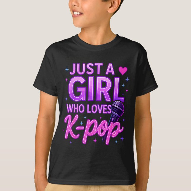 Camiseta Funny Just A Girl Who Loves K-p  (Anverso)