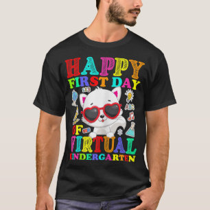 Camiseta Funny K del primer día de aprendizaje virtual en l