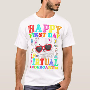 Camiseta Funny K del primer día de aprendizaje virtual en l