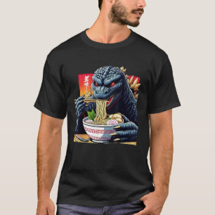 Camiseta Funny Kaiju comiendo Ramen Monstruo japonés Lover