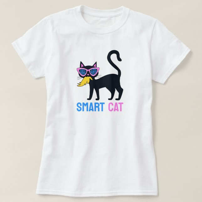 Camiseta Funny Kamala Harris Black Cat Smart T-shirt Person (Diseño del anverso)