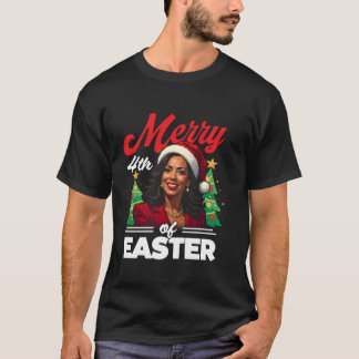Camiseta Funny Kamala Harris Navidades Santa Hat Merry 4